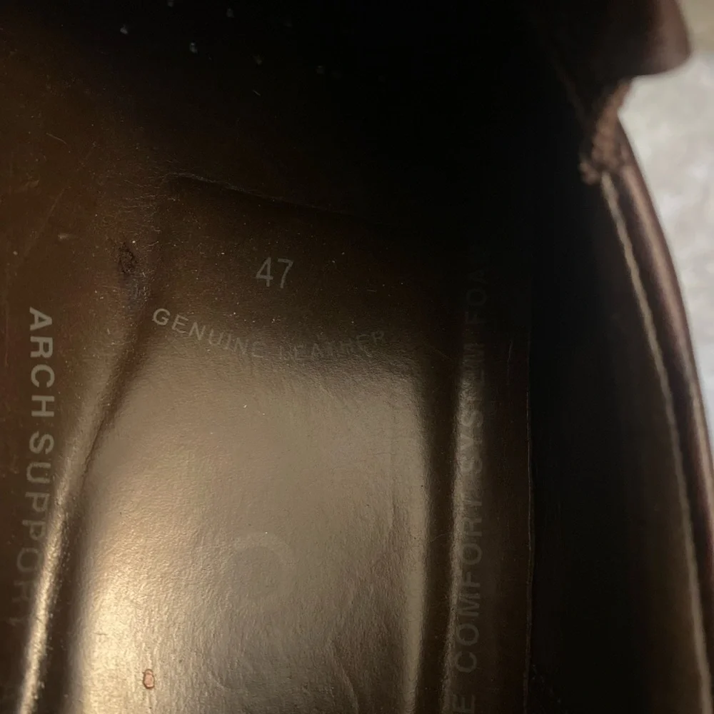 Ecco genuine, leather men’s dress shoes
